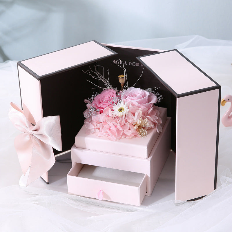 Bear and Rose Necklace Gift Box