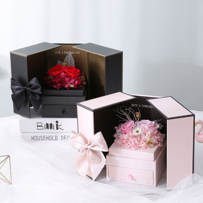 Bear and Rose Necklace Gift Box
