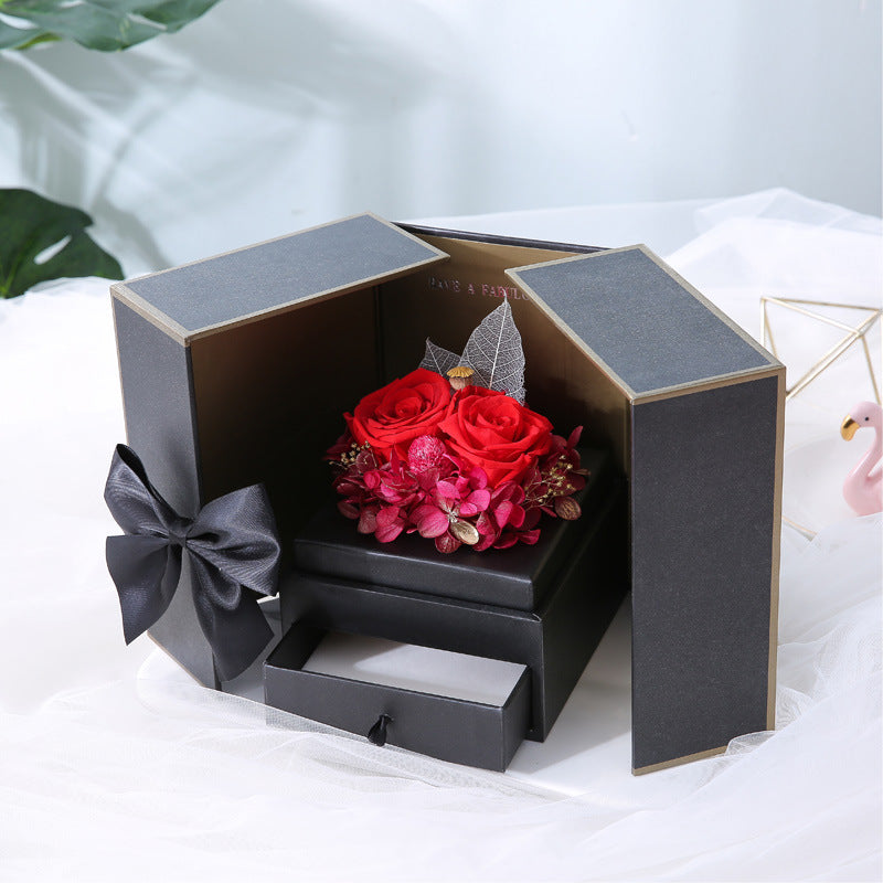 Bear and Rose Necklace Gift Box