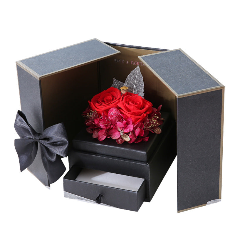 Bear and Rose Necklace Gift Box