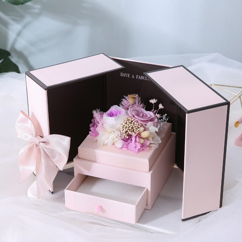 Bear and Rose Necklace Gift Box