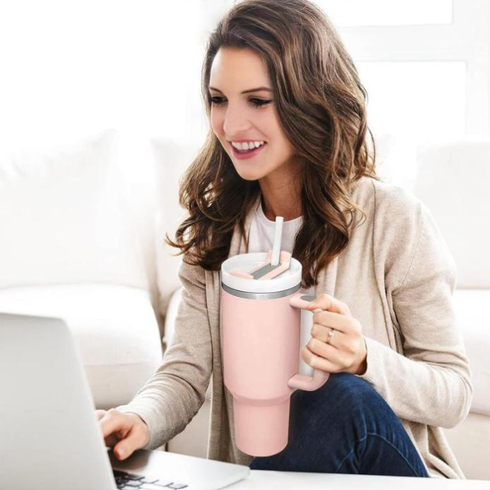 Hot and Cold Tumbler with Straw