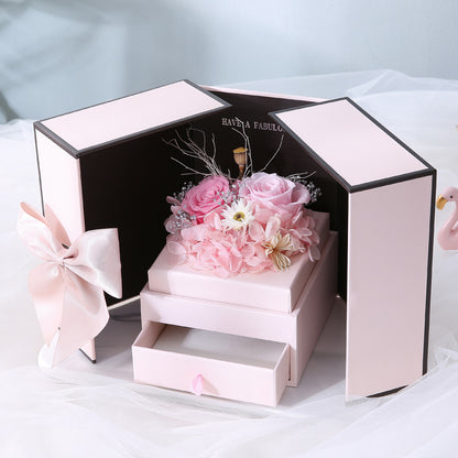 Bear and Rose Necklace Gift Box