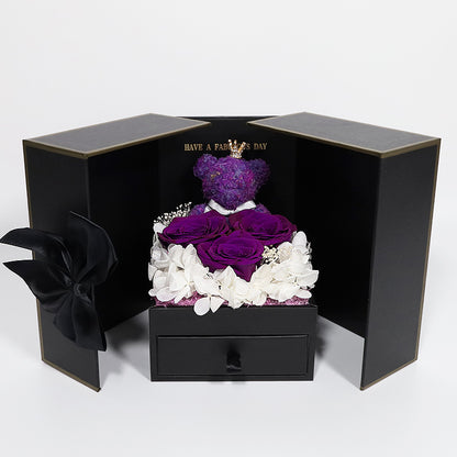 Bear and Rose Necklace Gift Box